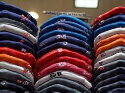 Image of stacked baseball jerseys